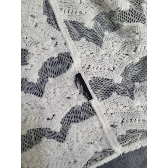 RONNI NICOLE Women's LG Embroidered Sheer Open Cardigan Shrug Cropped - Picture 8 of 9